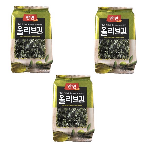 Lá kim ăn liền vị dầu ô liu Dongwon túi 5g x 3 gói