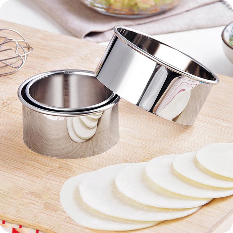 Set 5 khuôn làm bánh tròn bằng thép không gỉ