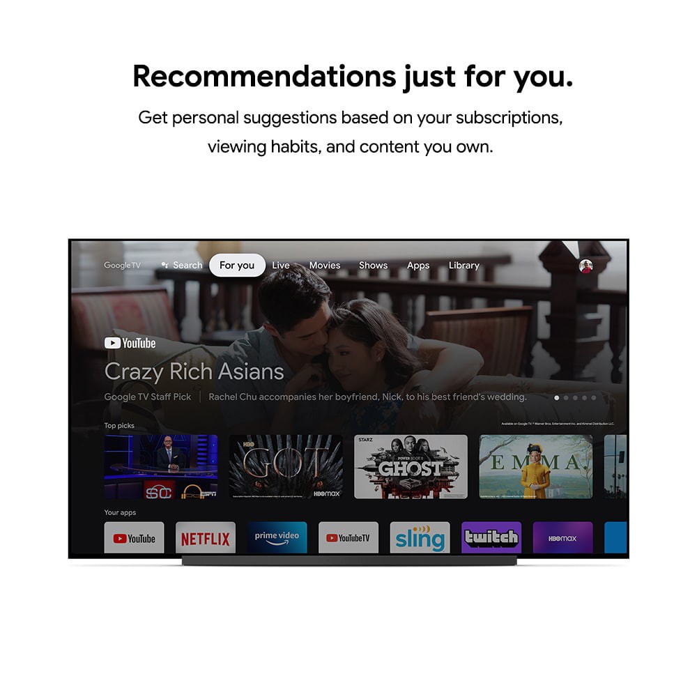 Chromecast with Google TV 2021 - TV Box tích hợp Android TV 10, Remote ra lệnh Tiếng Việt, Phát nội dung 4K HDR