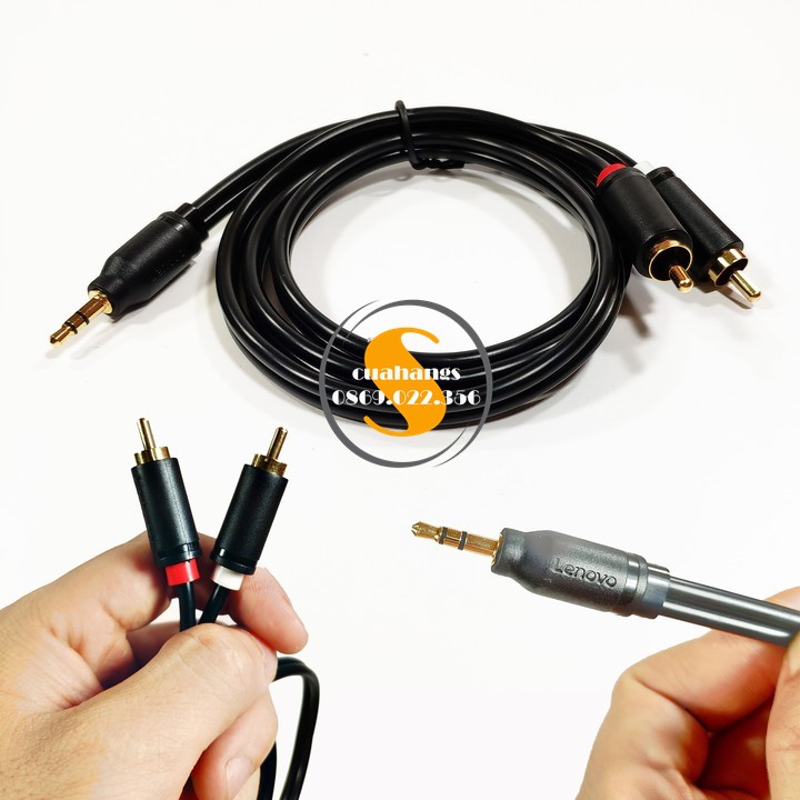 Dây Audio 3,5mm ra 2 đầu RCA Hoa sen Lenovo