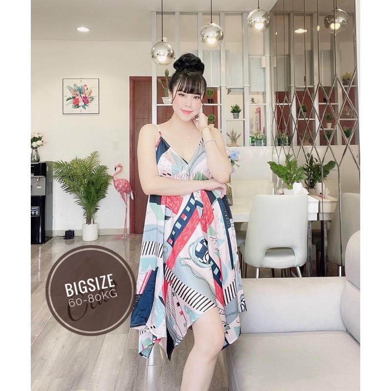 68_80kg Đầm ngủ hai dây bigsize | BigBuy360 - bigbuy360.vn
