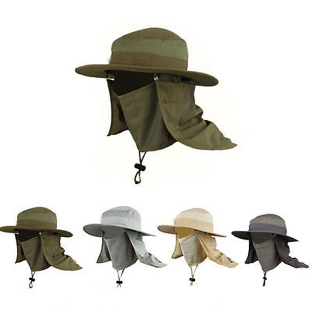 Nón tai bèo chống nắng có tấm che mặt nhiều màu sắc dùng khi đi câu cá ngoài trời dành cho nam và nữ