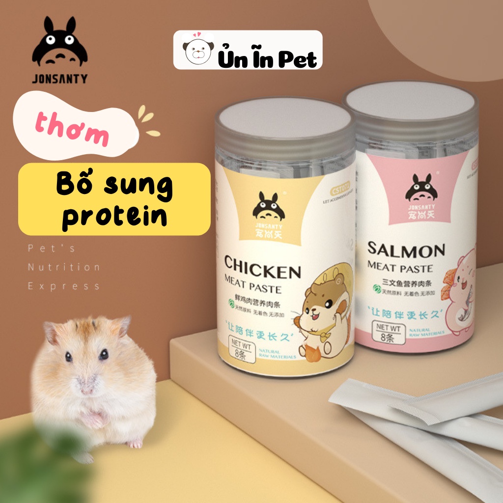 Gel dinh dưỡng cho hamster JONSANTY [tuýp lẻ] vị cá hồi và vị thịt gà