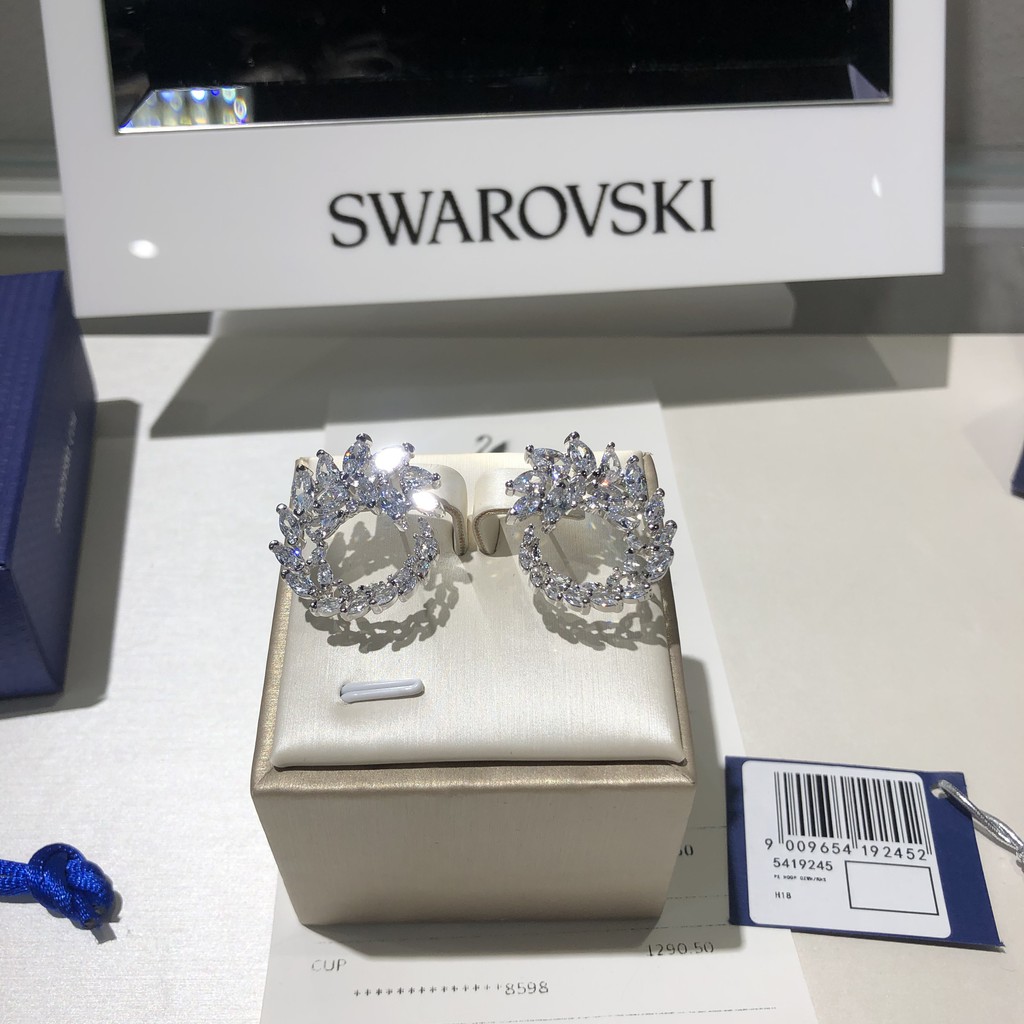 [Sản phẩm mới] Swarovski Louison Hoop hoa tai và khuyên tai sáng bóng