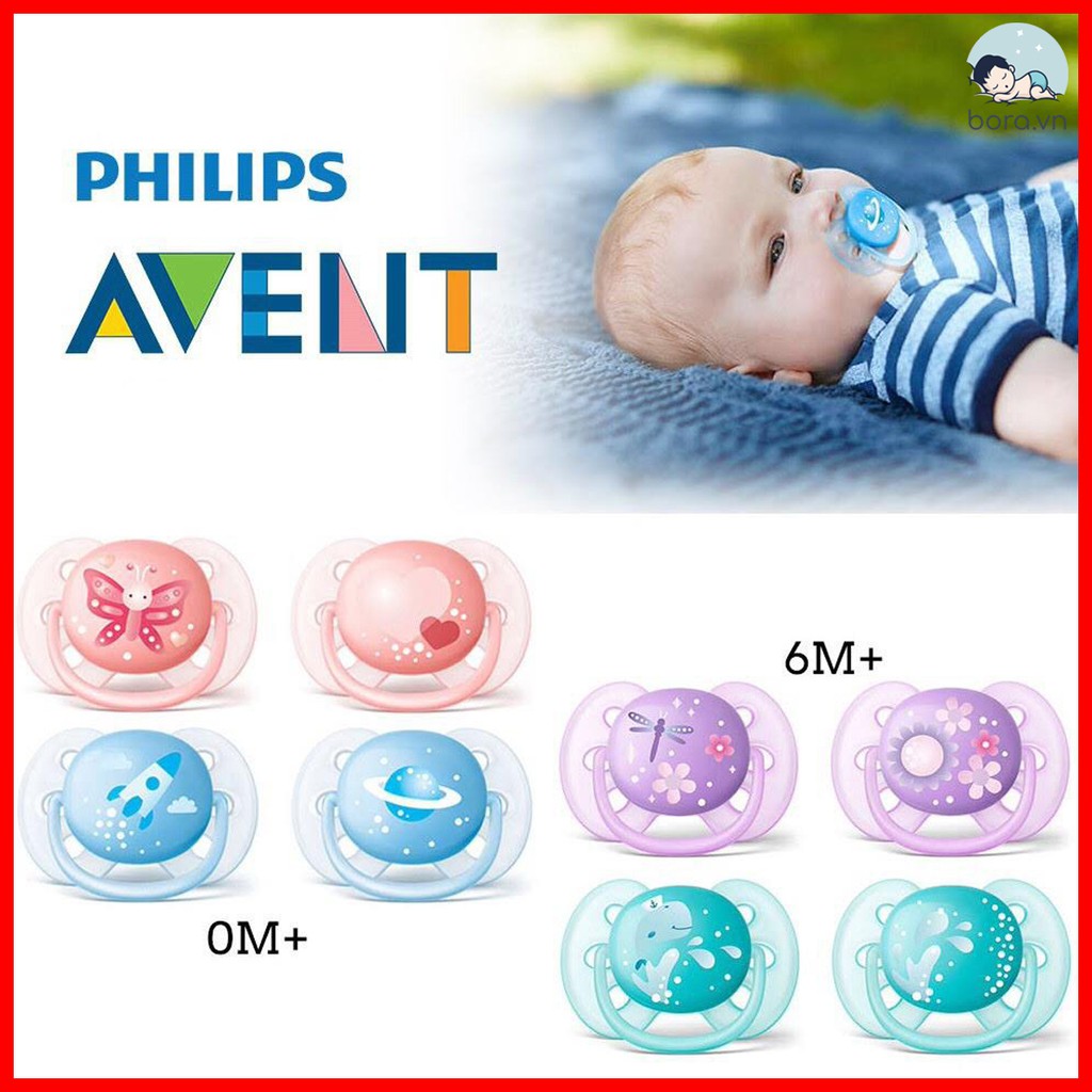 Ti giả chỉnh nha đầu dẹt Philips Avent Ultra Air, Ultra Soft [Cam kết chính hãng]