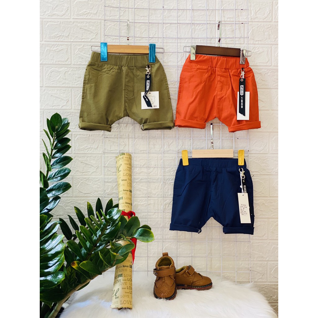 Quần bé trai size 9-20kg kaki co giãn