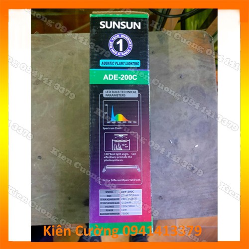 ĐÈN LED SUNSUN ADE-200C dành cho bể cá cảnh