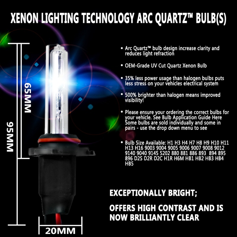 Bộ Bóng Đèn Pha Xenon HID H1 H3 H4 H7 H11 9005 9006 880 881 Cho Xe Hơi