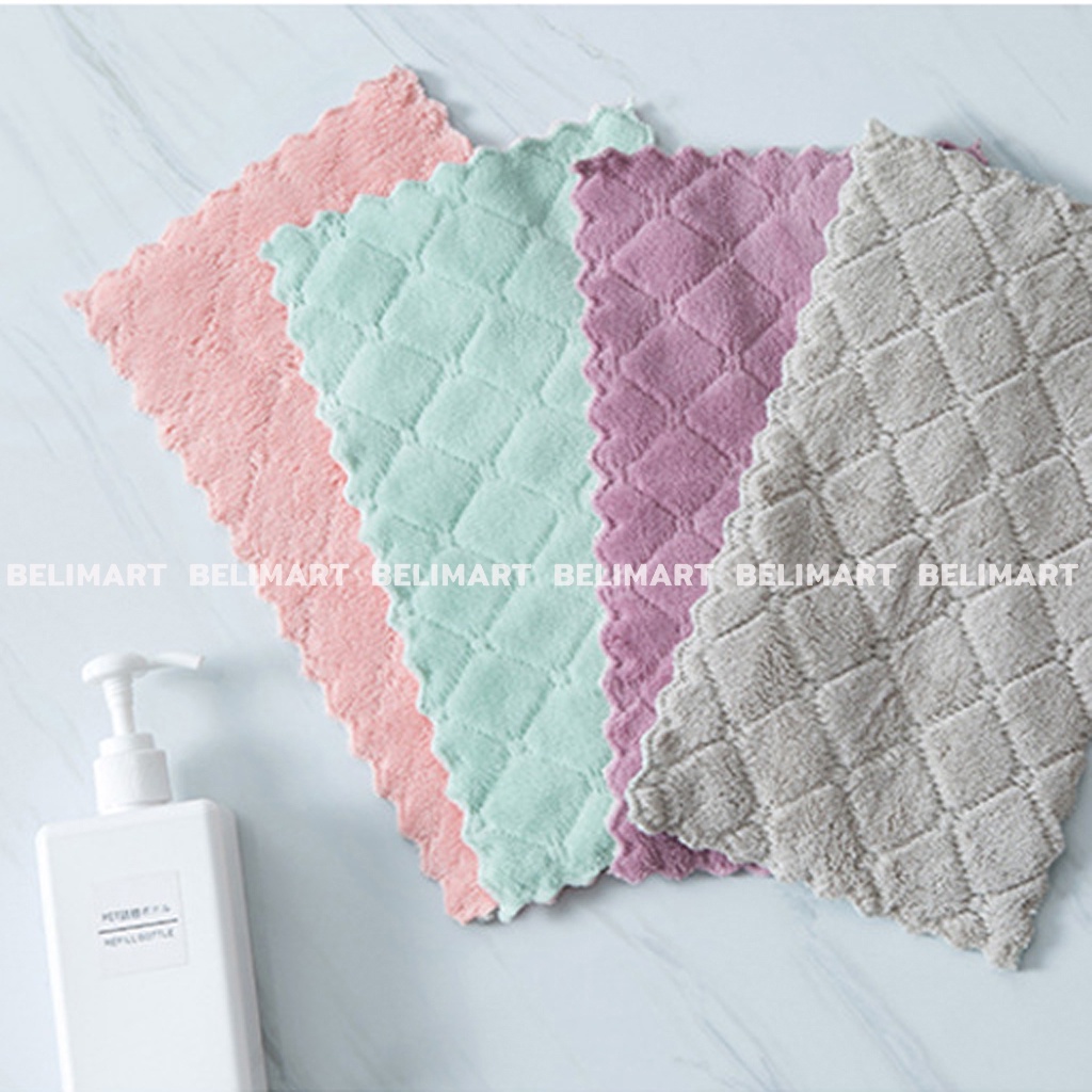 Khăn lau bếp đa năng cao cấp, khăn lau tay 2 mặt siêu thấm nước Beli BL026