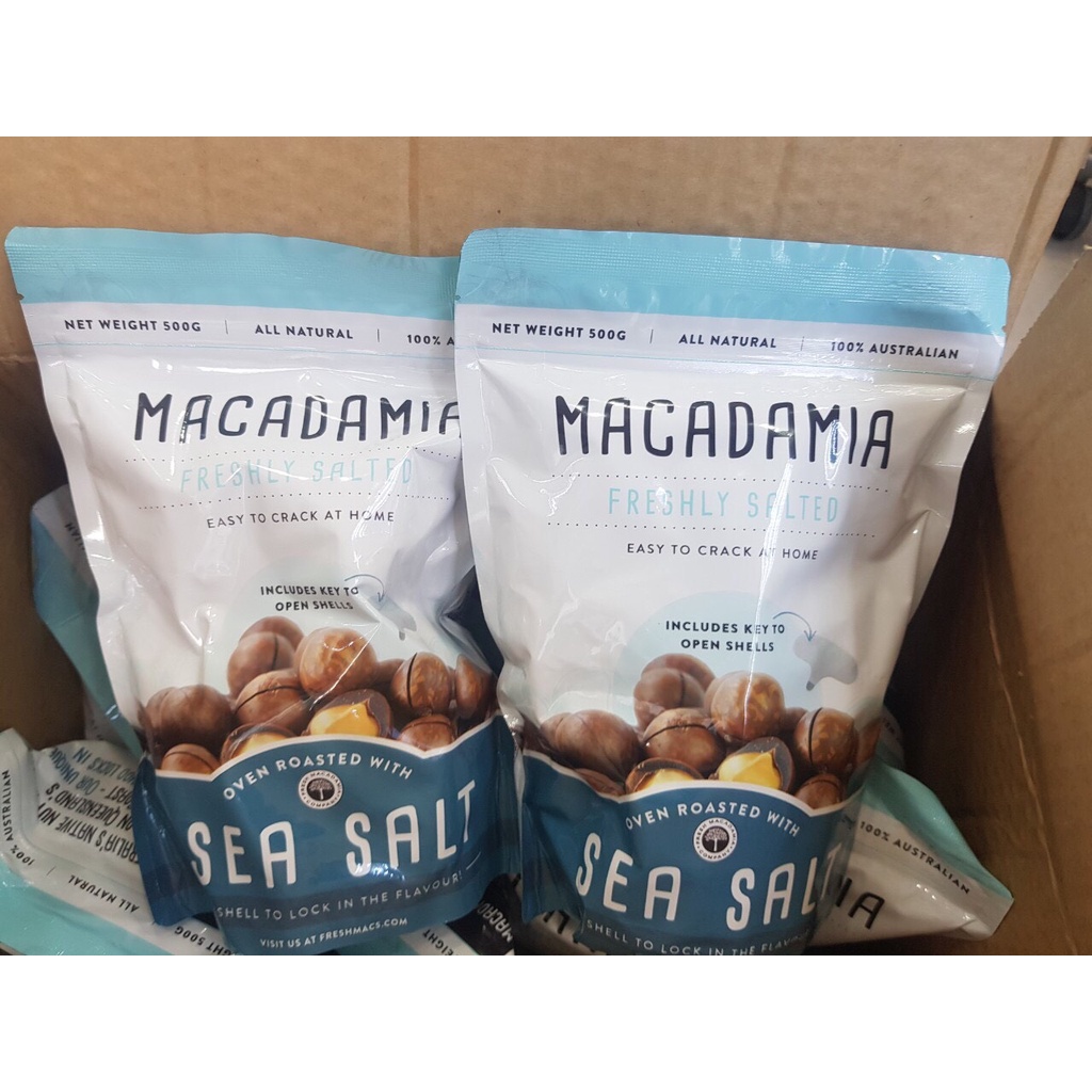 Hạt mắc ca nguyên vỏ tẩm muối biển macadamia sea salt 500g - ảnh sản phẩm 5