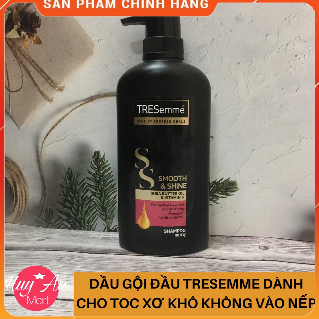 Dầu gội đầu Tresemme Smoonth & Shine Thái lan 450mlmauf đen DÀNH CHO TÓC SƠ RỐI,MẤT NẾP, KHÔNG CÒN ĐỘ BÓNG