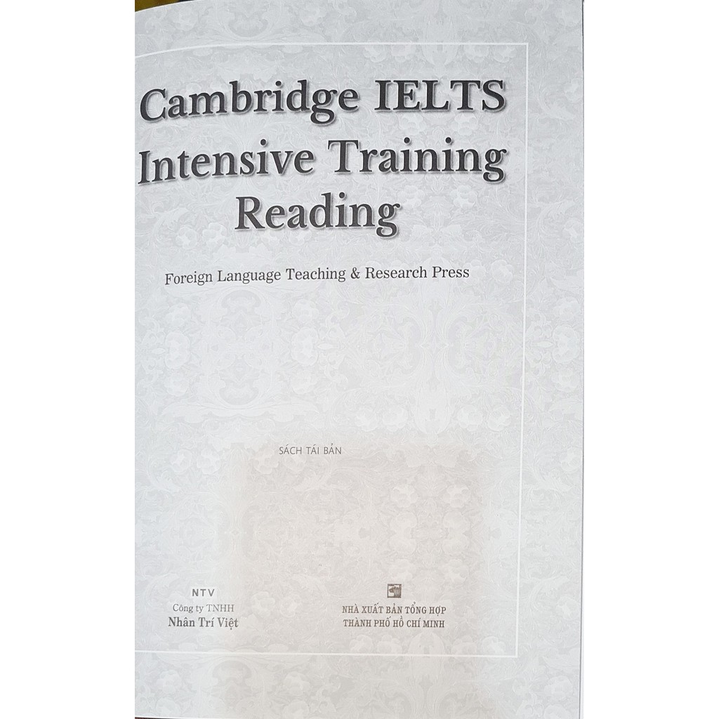 CAMBRIDGE IELTS INTENSIVE Training