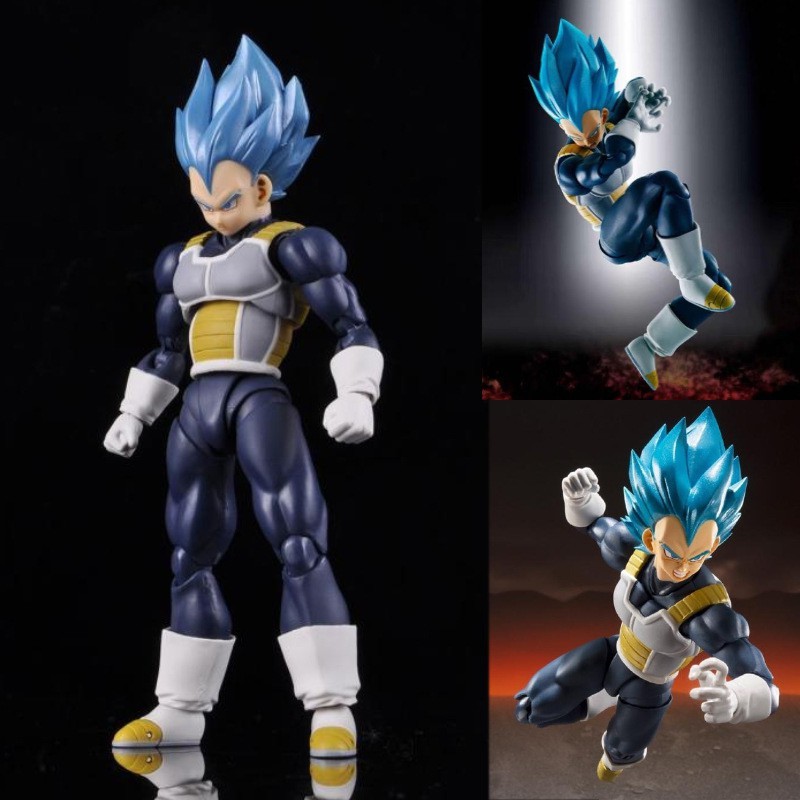 [HÀNG CÓ SẴN-XẢ HÀNG TĂNG DOANH SỐ] MÔ HÌNH KHỚP CỬ ĐỘNG SUPER SAIYAN GOD VEGETA SHF DRAGON BALL SUPER THẦN CAO 15CM