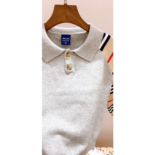 Áo Len Cổ Bẻ Cho Bé Trai Hàng Mini QC Dày Ấm Size 80-120(1-4 tuổi)