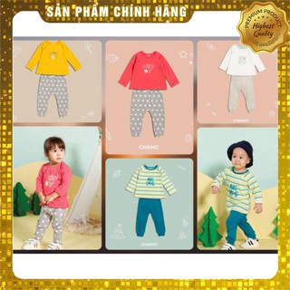 Chaang Bộ thu đông bé trai, bé gái chất liệu cotton dày siêu ấm