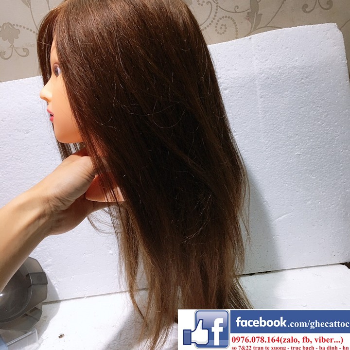 ĐẦU MANOCANH TÓC THẬT LÀM HÓA CHẤT UỐN ÉP NHUỘM TẠO KIỂU TÓC CÔ DÂU