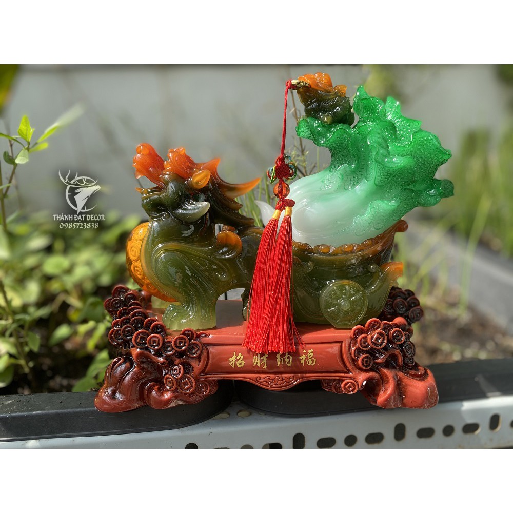 Tượng Tỳ Hưu Kéo Bắp Cải, Cóc Ngậm Tiền Phong Thuỷ Dùng Trang Trí Nội Thất | BigBuy360 - bigbuy360.vn