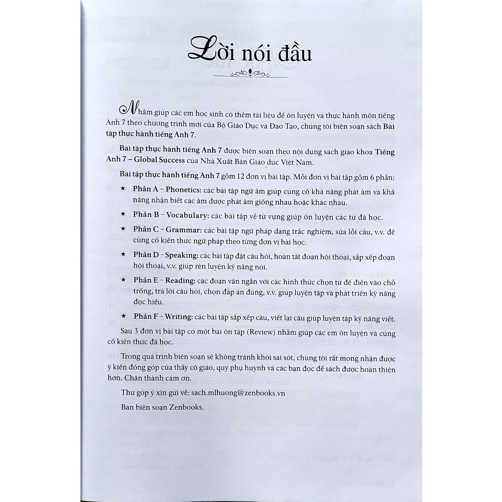 Sách - Bài tập thực hành Tiếng Anh 7 không đáp án - dùng kèm SGK Tiếng Anh 7 Global Success - Mai Lan Hương