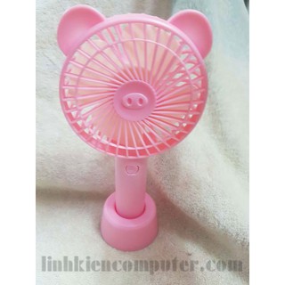 Quạt sạc mini 4 cánh S9 cầm tay có đế, quạt cầm tay dùng pin sạc nhỏ gọn, giá rẻ, sử dụng tiện lợi