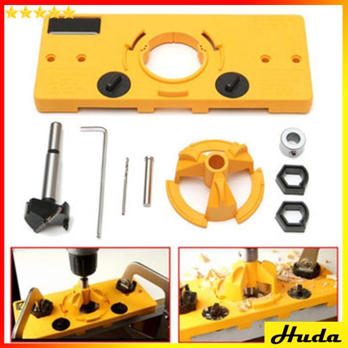 Bộ cữ khoan bản lề bật, Dụng cụ định vị khoan lỗ lắp bản lề giảm chấn - đồ làm mộc