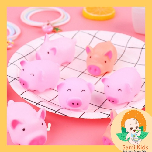 Đồ chơi trẻ em, đồ chơi hình lợn hồng kêu chip chip squishy mini cho bé trai bé gái SAMI KIDS