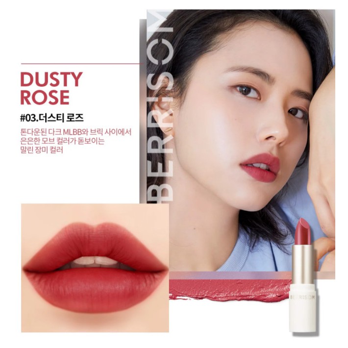 Son Thỏi Lì, Mịn Mượt Nhẹ Môi Berrisom Real Me Lipstick 3.5g