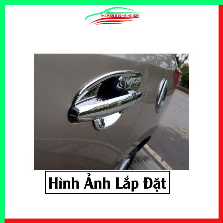 Ốp tay hõm mạ crom Vios 2014-2015-2016-2017 sáng bóng chống trầy bảo vệ cửa xe ô tô