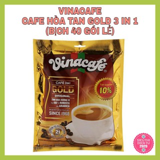 [VINACAFE-BỊCH 40 GÓI LẺ] Cafe, Cà phê sữa hòa tan GOLD 3in1 (HSD : 09/2022)