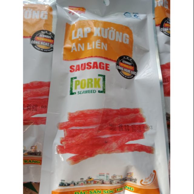Lạp xưởng ăn liền Tân Huê Viên công nghệ Đức gói 75g
