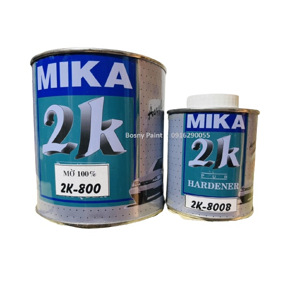 Dầu bóng mờ 100% Mika 2 thành phần dùng cho nhựa, kim loại, gỗ (Mã 800)