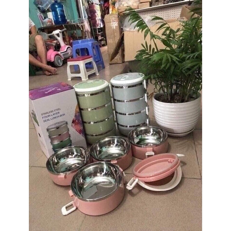 Cặp Lồng Giữ Nhiệt 4 Tầng