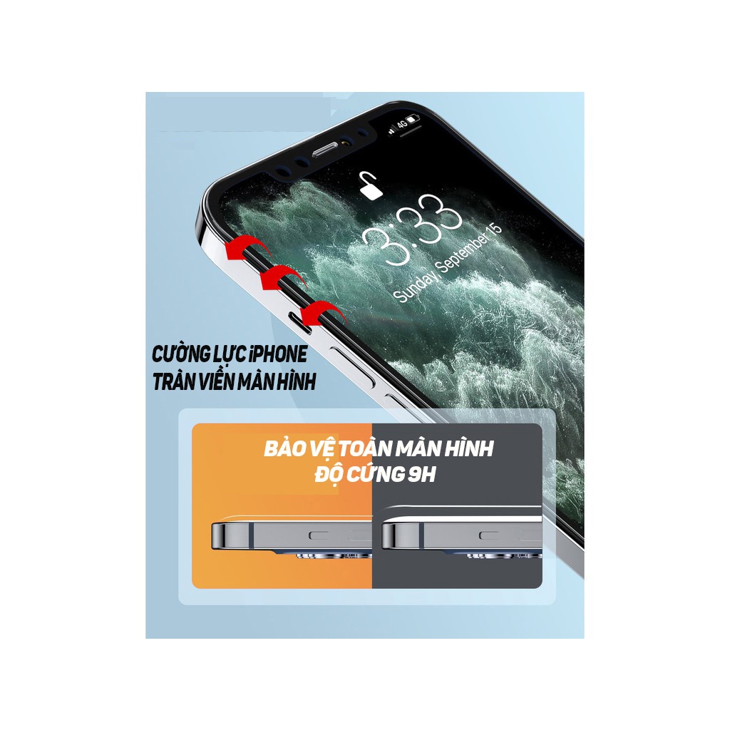 Cường lực iphone KingKong 3D tràn viền màn hình 9H cho 12 /12 Pro /12 Pro Max - miếng dán Iphone - ORIO - [K-Z]