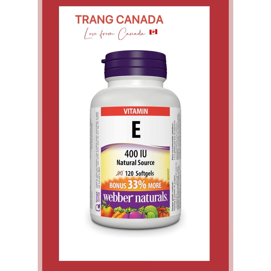 Vitamin E 120 viên webber natural Canada