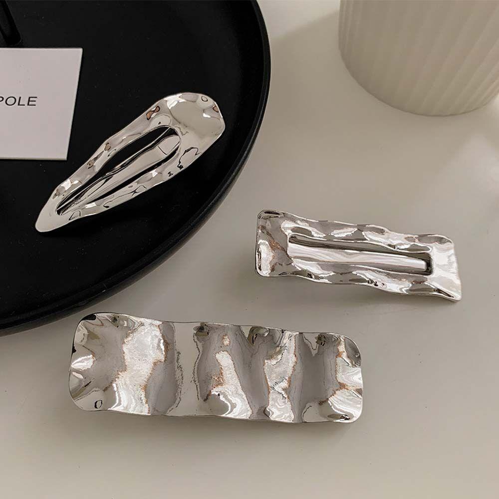 Kẹp Tóc Phong Cách Punk USNOW|Kẹp Tóc Hình Chữ Nhật Rỗng Phong Cách Hip Hop Màu Sắc Cá Tính Dành Cho Nữ