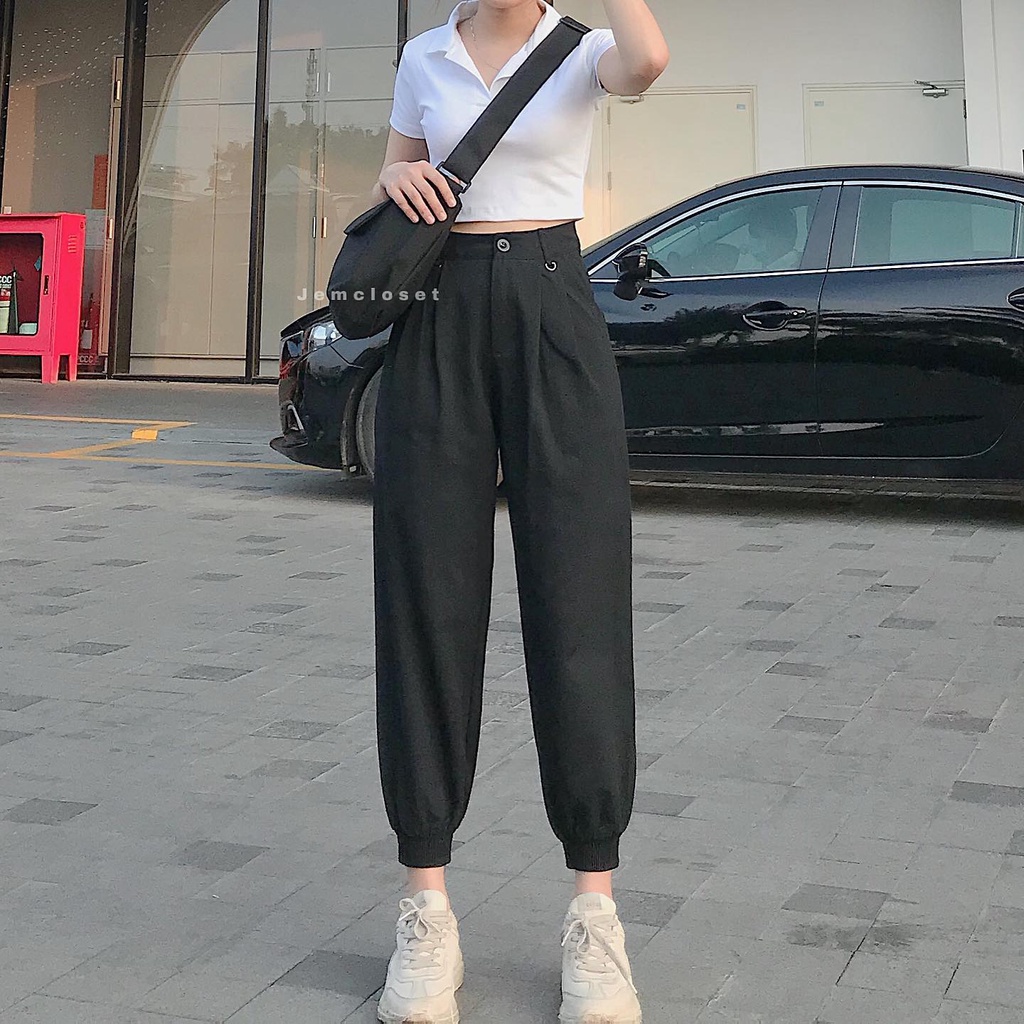 Áo Croptop Nữ Ôm Body JEMCLOSET Croptop Polo Có Cổ Kiểu Sơ Mi Thun Tay Ngắn From Rộng Cá Tính Thể Thao Nhiều Màu 1476