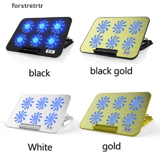 【forstretrtr】 Cooling Base Laptop Cooling Pad Gaming Laptop Stand Cooler Six Fans Two USB Port .