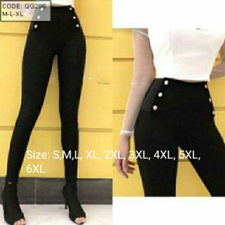 Quần nữ bigsize, quần legging "6 cúc" vải umi (từ 40-90kg)