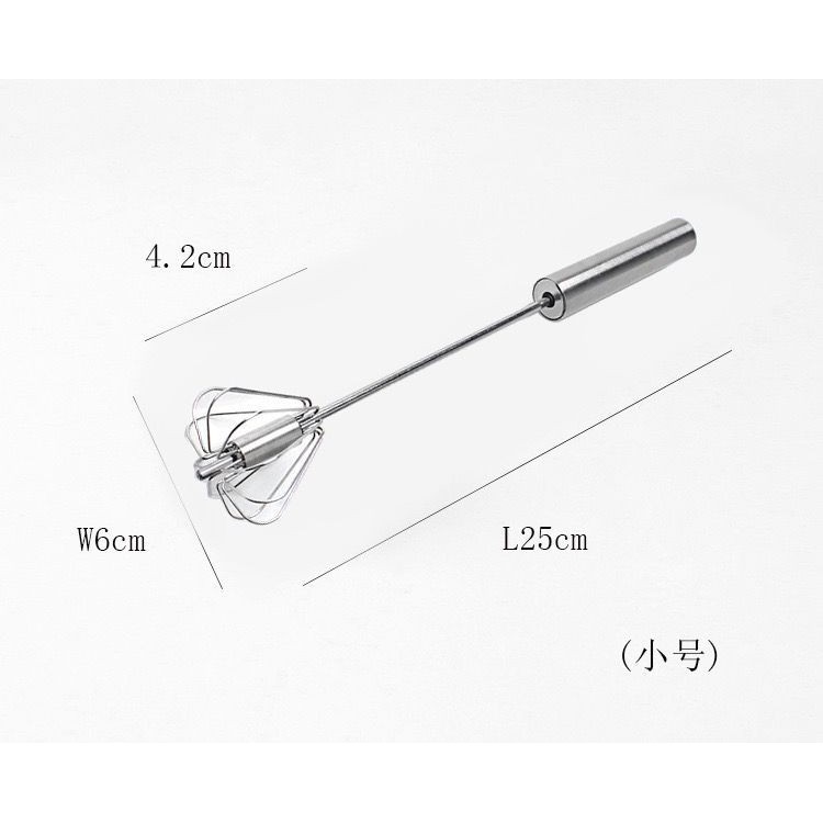 Dụng cụ đánh trứng thông minh nhấn xoay tiện lợi Inox không gỉ IN55