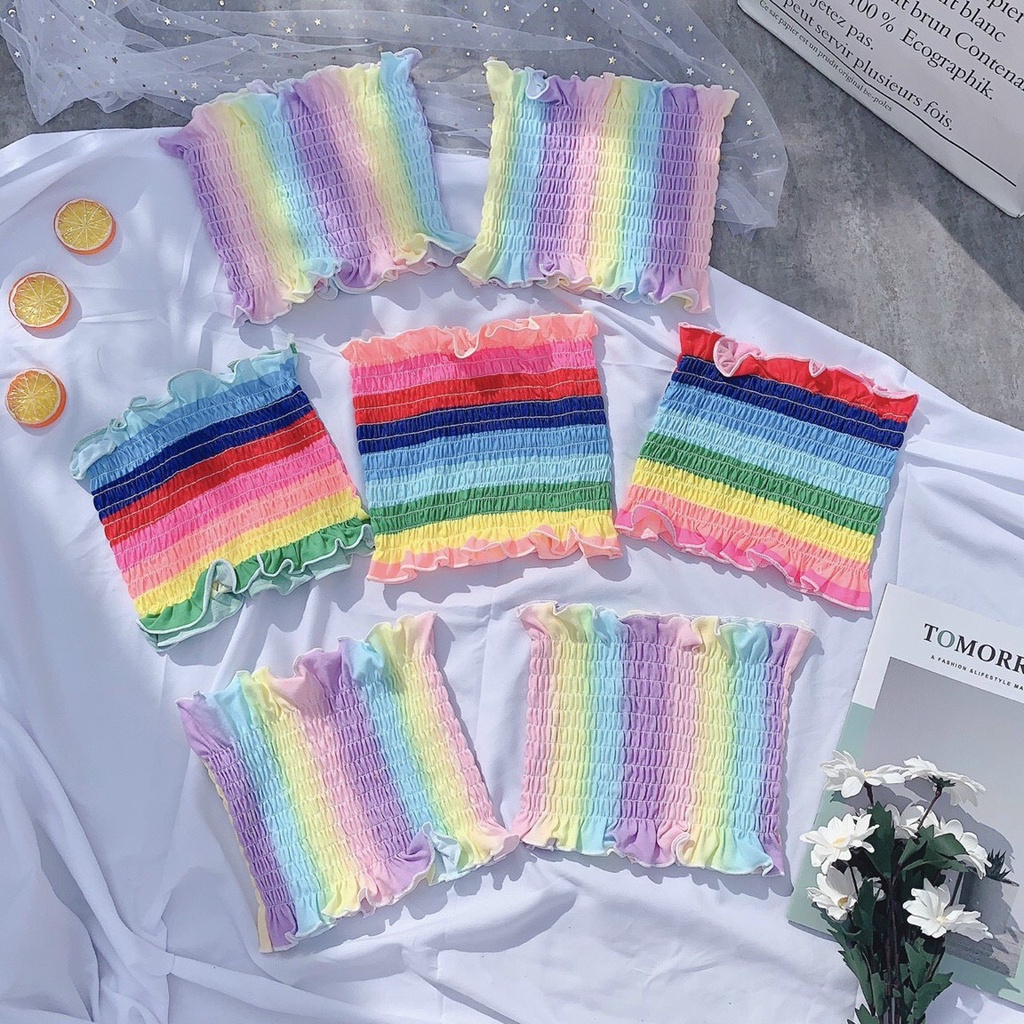 Áo ống nhúng thun, áo quây ngực smocking A102