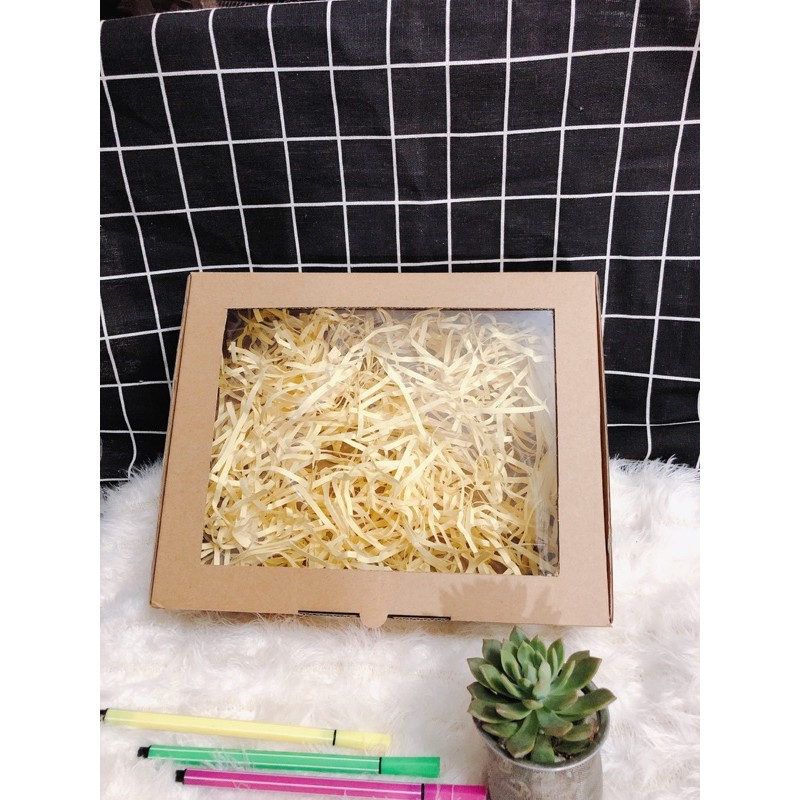 Hộp quà nắp trong rơm,hoa mini và đèn( ko thiệp) | BigBuy360 - bigbuy360.vn