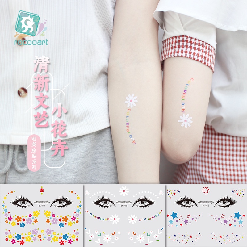 Hình Xăm Dán Chống Nước Nhăn Họa Tiết Hoa Cúc Nhỏ Xinh