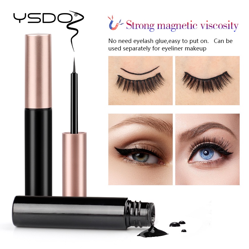 Bút Kẻ Mắt Dạng Lỏng Màu Đen Từ Tính Chống Nước Lâu Trôi Mau Khô