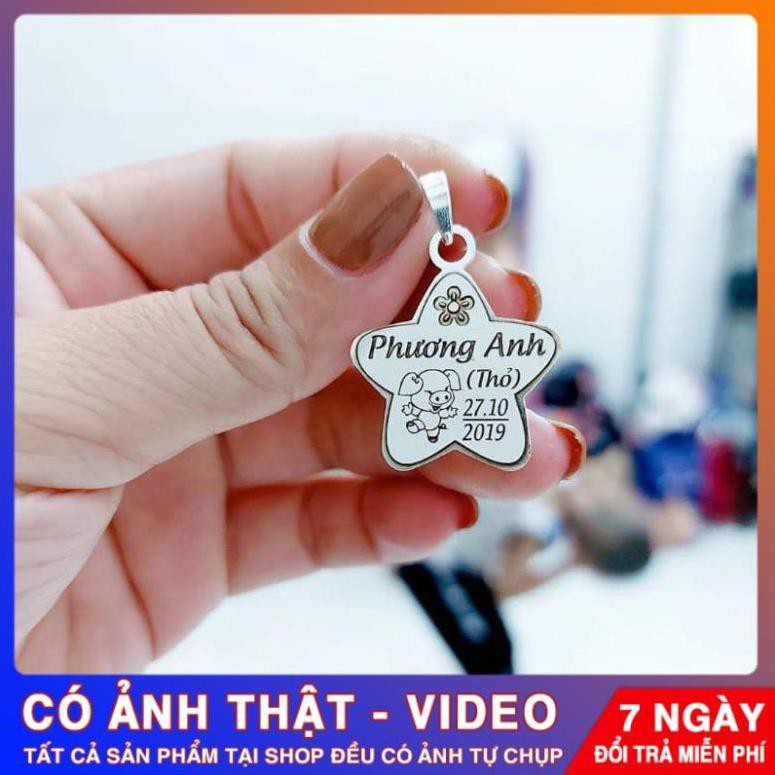 Mặt bạc khắc tên♦️Mặt khắc dầy dặn khắc thông tin 2 mặt