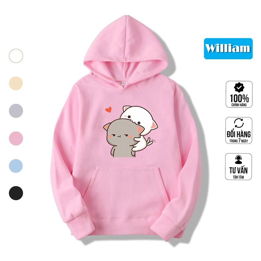 Áo hoodie nam nữ hình Mèo dễ thương chất nỉ bông dày dặn, in Pet cao cấp William - DS212