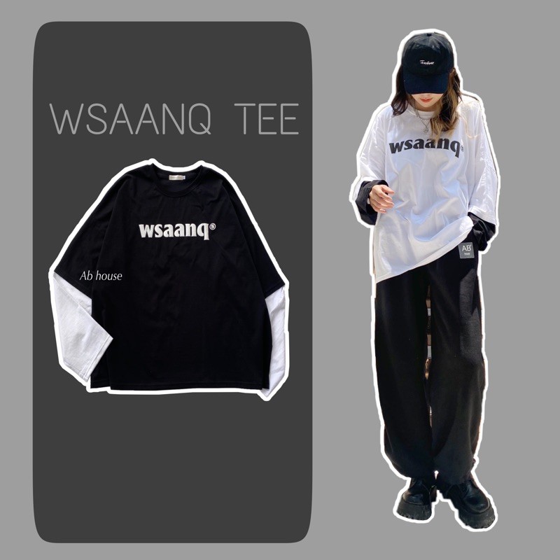 [Mã SKAMA06 giảm 8% tối đa 50K đơn 250K] Áo Phối Tay WSAANQ BIGSIZE Cotton Thô 100% Nam Nữ (Ảnh thật/Có sẵn)