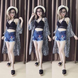 Áo kimono ❤️ áo khoác mỏng Quảng châu❤️ dáng dài chất voan siêu đẹp