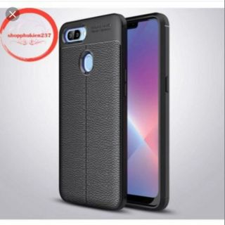 Ốp lưng dẻo vân da Auto Focus cho oppo Realme 2 (tặng kính cường lực)