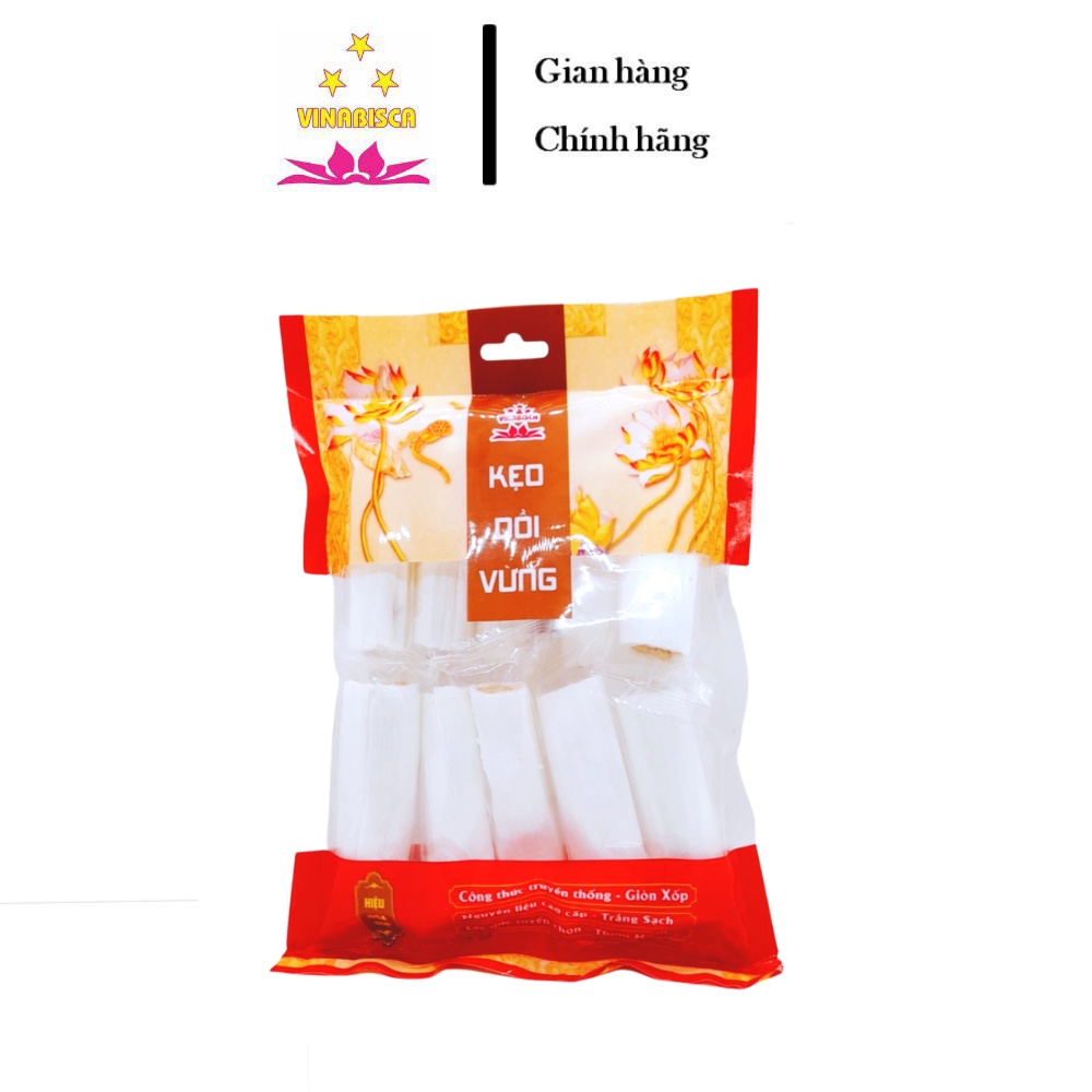 Kẹo dồi lạc gia truyền Vinabisca thơm ngon làm quà tết - Kẹo kéo tuổi thơ đặc sản Nam Định - món ăn vặt tuổi thơ