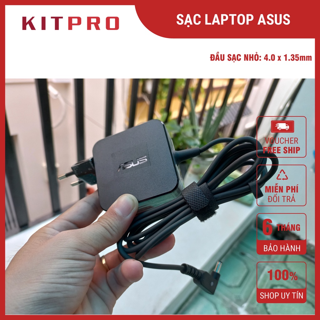 Sạc laptop ASUS 19V 2.37A 3.42A 4.74A 1.75A chân nhỏ chân lớn Dây sạc cho laptop Asus Vivobook Zenbook K43 ship hỏa tốc