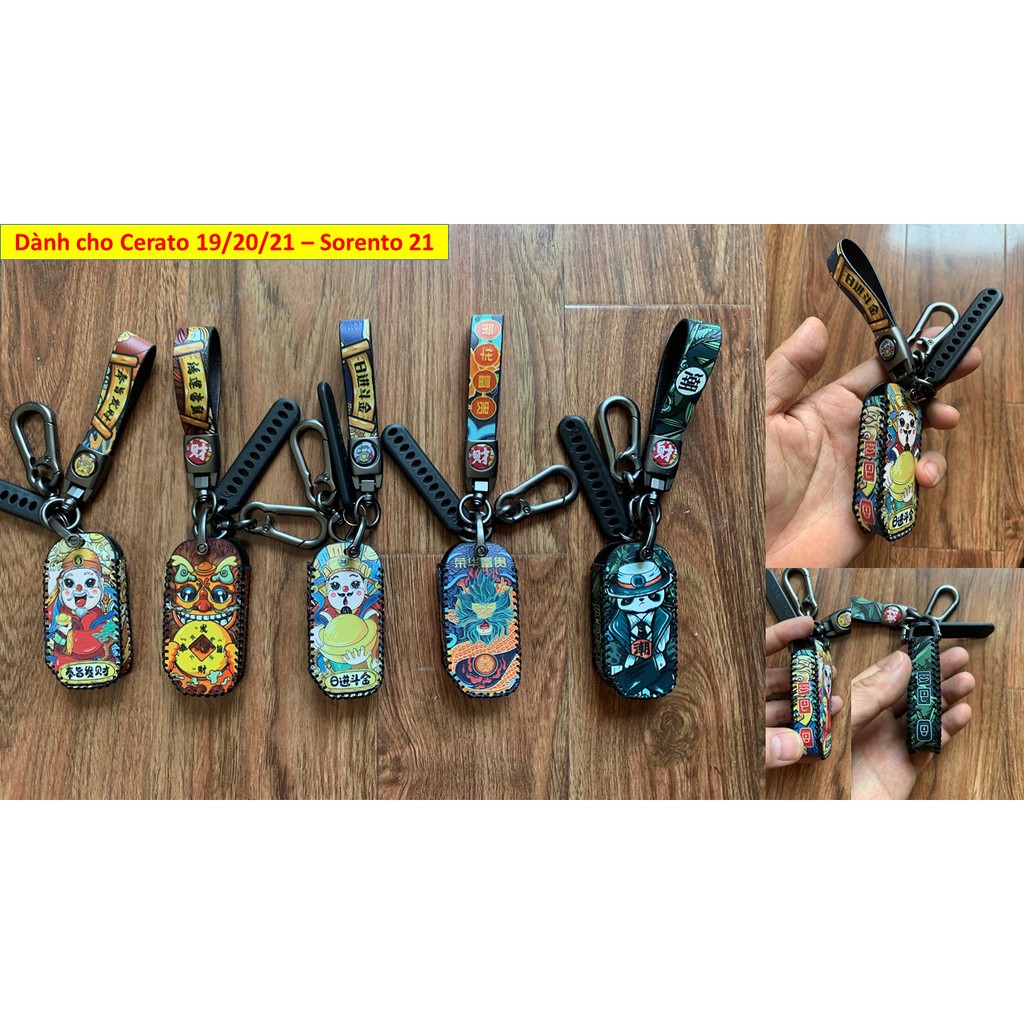 Bao da chìa khóa ô tô KHÂU TAY - TÀI LỘC - KIA có chìa